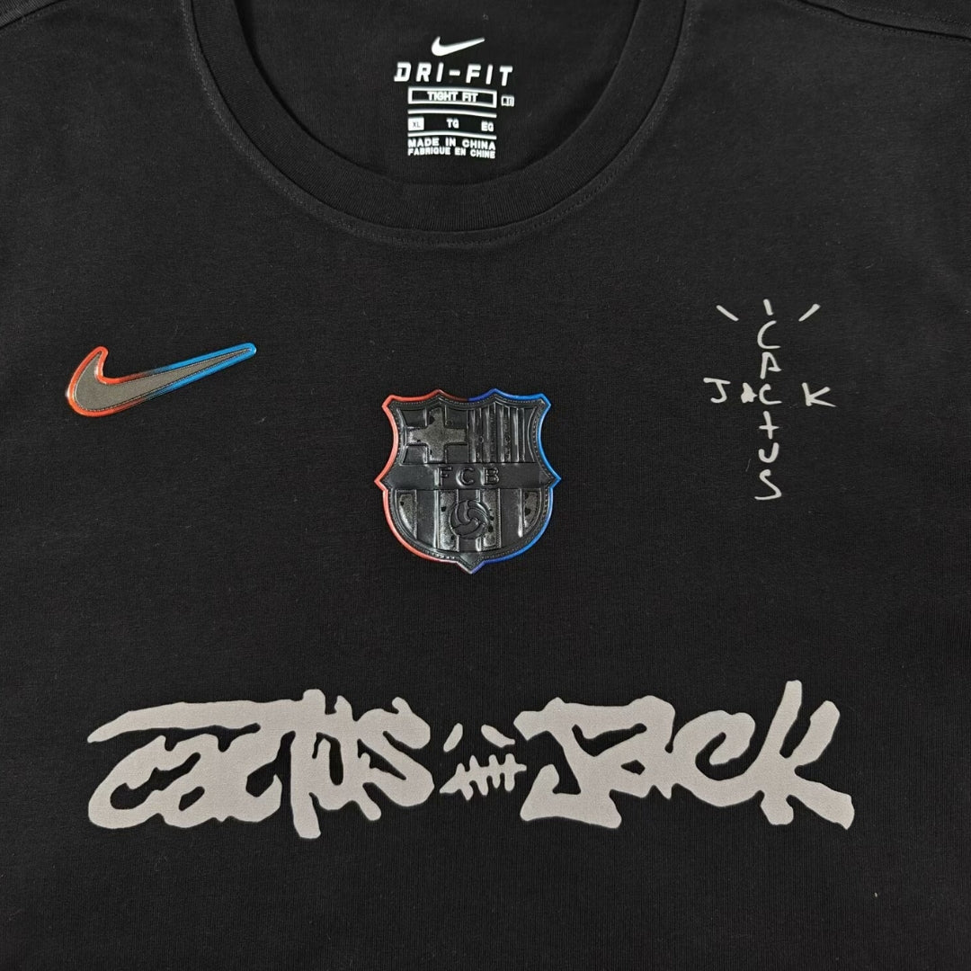 T-Shirt Black Travis Scott X Barcelona 2025
