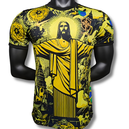 T-Shirt Especial Brasil Jesus Amarela jogador/player 24/25