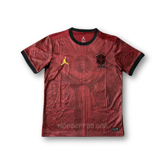 T-Shirt Cristo Redentor Red/Black Brasil 2025